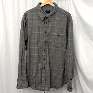Noah NYC Flannel Shirt Mens XXL Gray Blue Plaid Casual Pocket